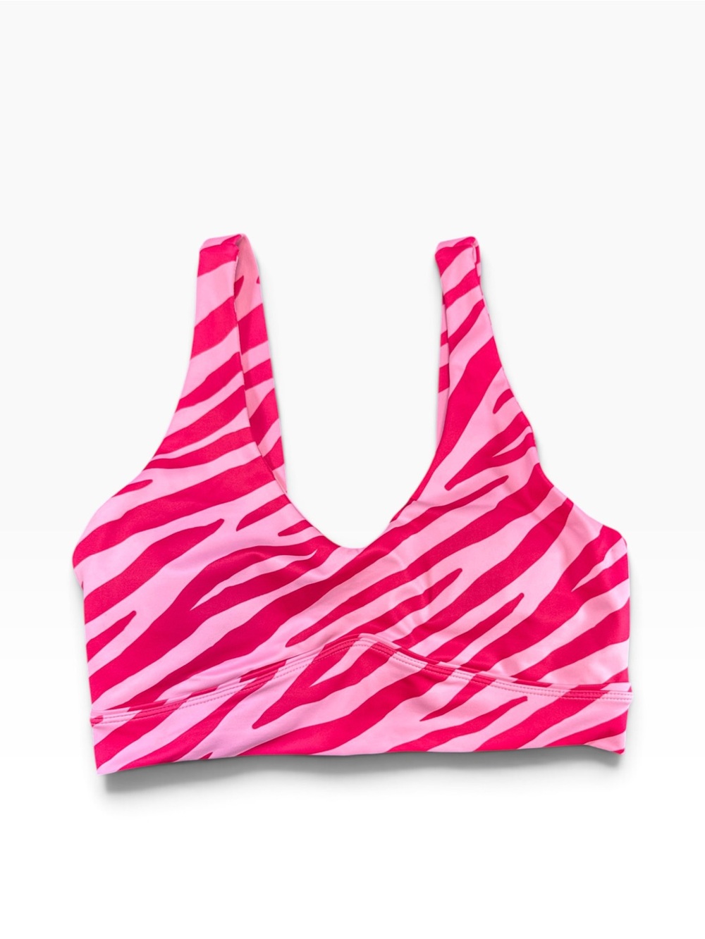 Wilo The Label Pink Zebra Stripe Women's Sports Bra and Leggings Set L - Picture 2 of 14